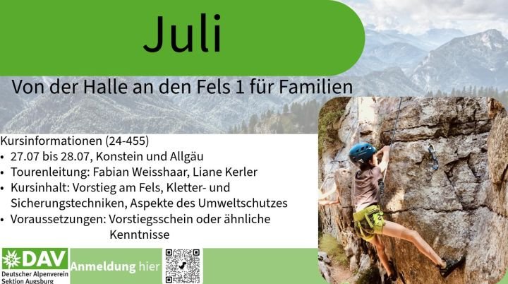 Bild Halle-Fels-Kurs für Familien | © DAV Augsburg e.V.